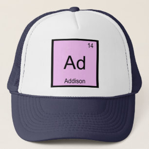 Boné Nome de Addison Química Elemento Tabela Periódica