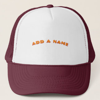Boné Nome de Assinatura Personalizada Mesh Marrom Ajust