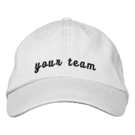 Boné Nome de Equipe Personalizado Rótulo Minimalista 