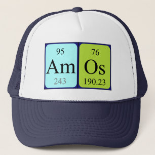 Boné Nome de mesa periódica Amos que