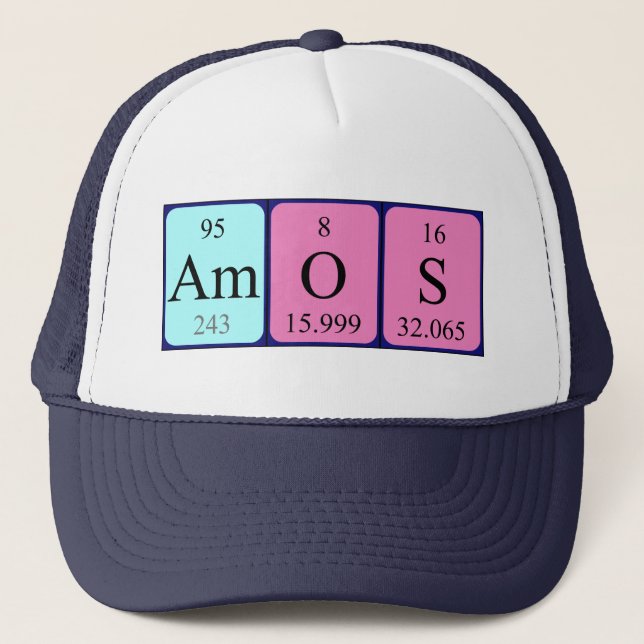 Boné Nome de mesa periódica Amos que (Frente)