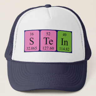 Boné Nome de mesa periódica de caneca de cerveja que