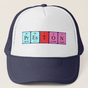 Boné Nome de mesa periódica do Preston que