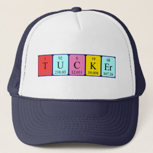 Boné Nome de mesa periódica do Tucker que