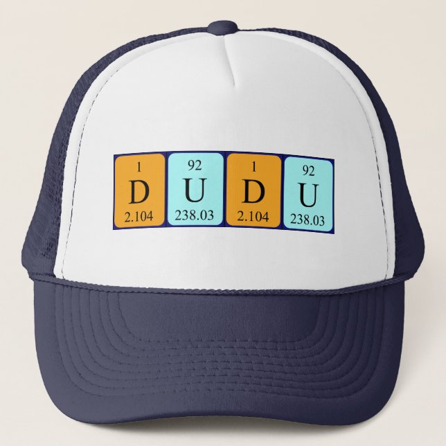 Boné Nome de mesa periódica Dudu que (Frente)