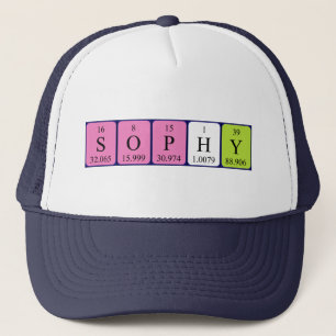 Boné Nome de mesa periódica sofisticado que