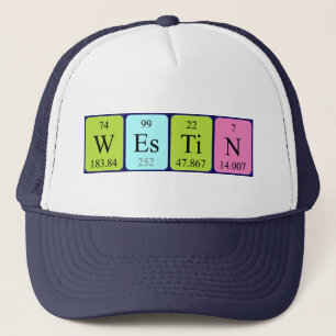 Boné Nome de mesa periódica Westin que