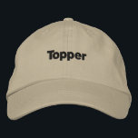 Boné Nome de Texto do Topo da Cores do Khaki Personaliz<br><div class="desc">Nome do Texto Topper com o bloco da Oesco Font Hats ou Bonés Texto a cores pretas,  Khaki color Hat É muito útil para estudantes de escola ou de faculdade Topper da turma da escola ou da faculdade Bonitos e Legal chapéus para estudantes</div>