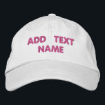 Boné Nome de Texto Personalizado Bordado do Modelo de H<br><div class="desc">Escolha Cor e Fonte - Design Seus Próprios Chapéus Integrados Personalizados com Texto Personalizado - Nome - Adicionar Seu Texto / Nome / Mais - Escolha Sua Cor / Tamanho / Fonte - Faça seu beisebol exclusivo ou bonés / chapéus exclusivos:) por MIGNED</div>
