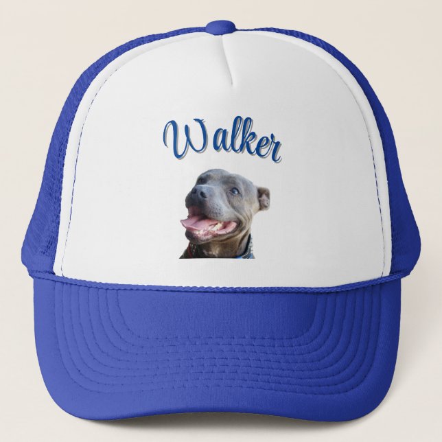 Boné Nome de Walker com Staffy Bull Terrier,  (Frente)