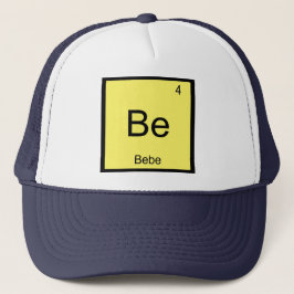 Boné Nome do Bebê Química Elemento Tabela Periódica