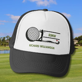 BONÉ NOME DO GOLFEIRO MONOGRAMA PERSONALIZADA 
