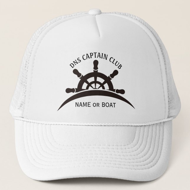 Boné Nome do Seu Barco Capitão  (Frente)