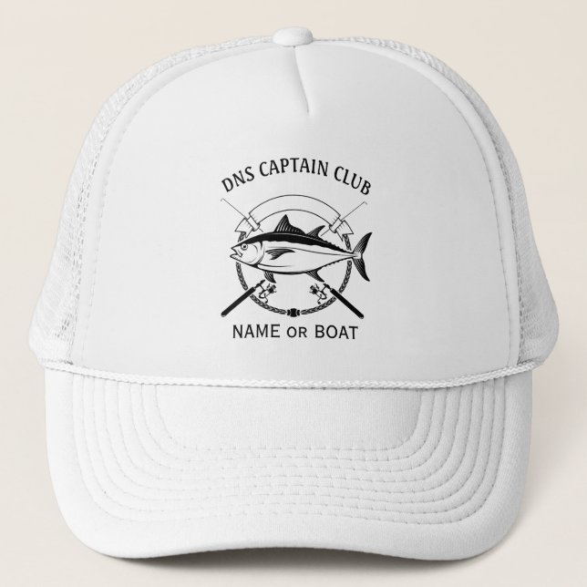 Boné Nome do Seu Barco Capitão  (Frente)