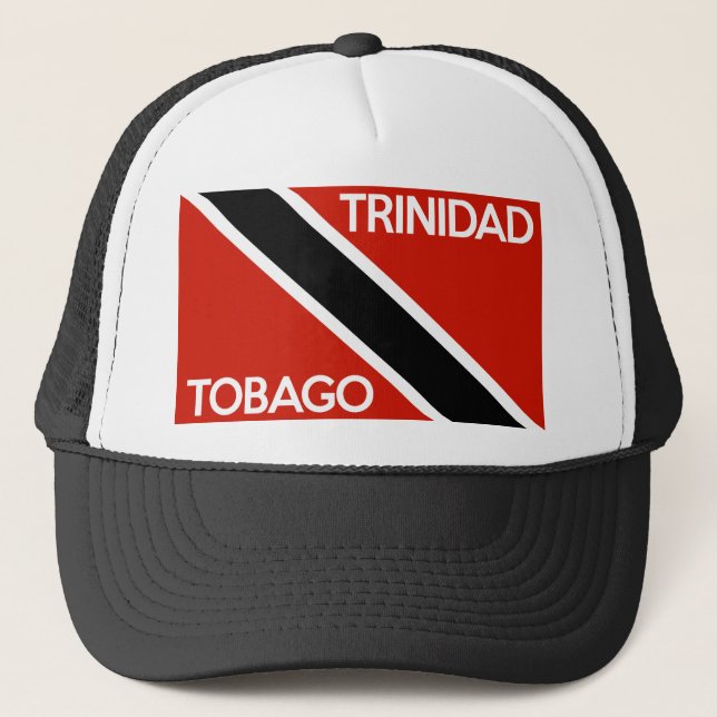 Boné nome do texto da bandeira de país de trinidad (Frente)