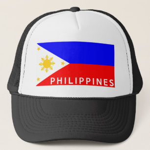 Boné Nome do texto do país da bandeira de Filipinas