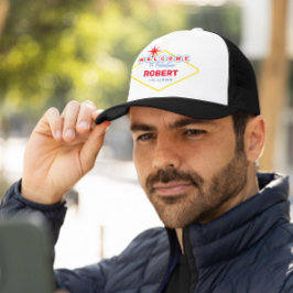 Boné Nome e Título Funny Vegas Sinal