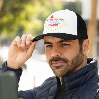 Boné Nome e Título Funny Vegas Sinal