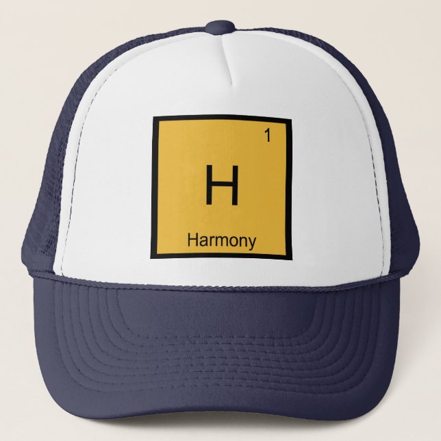 Boné Nome Harmonia Química Elemento Tabela Periódica (Frente)