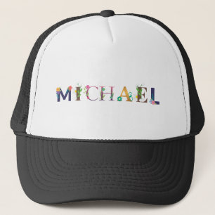 Boné Nome MICHAEL Arte Com Flores Embardadas