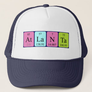 Boné Nome periódico da mesa Atlanta que