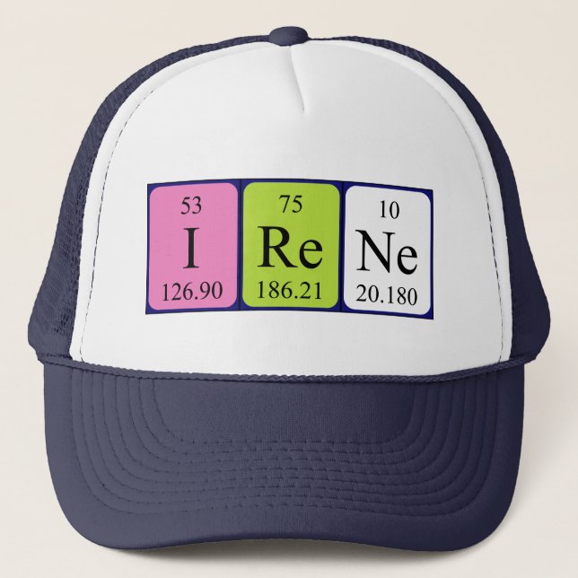 Boné Nome periódico da mesa Irene que (Frente)