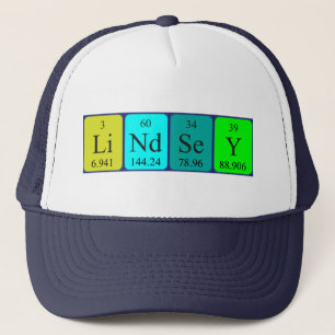 Boné Nome periódico da mesa Lindsey que