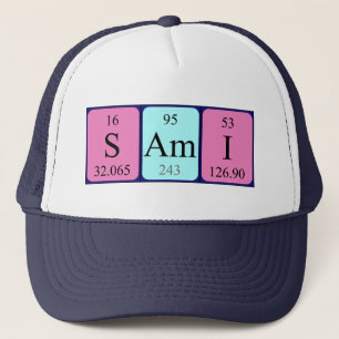 Boné Nome periódico da mesa Sami que