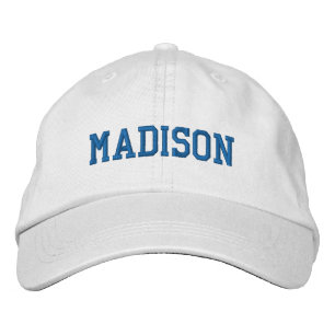 Boné Nome personalizado atlético texto branco azul