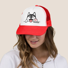 Boné Nome Personalizado Cole Siberian Husky