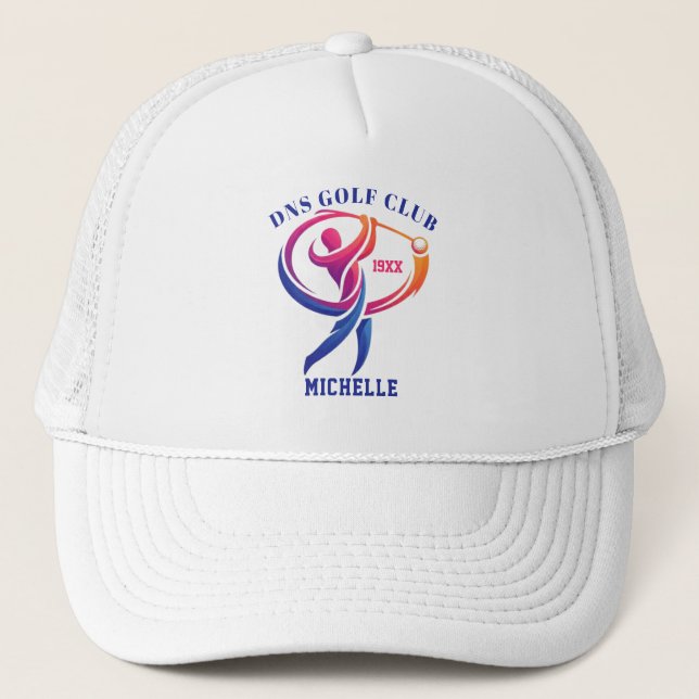 Boné Nome Personalizado de Taco de Golfe Clássico (Frente)