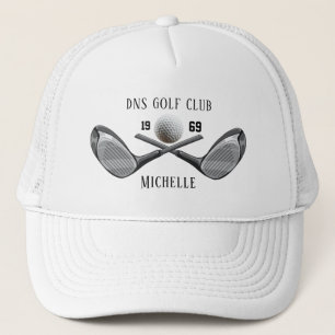 Boné Nome Personalizado de Taco de Golfe Clássico