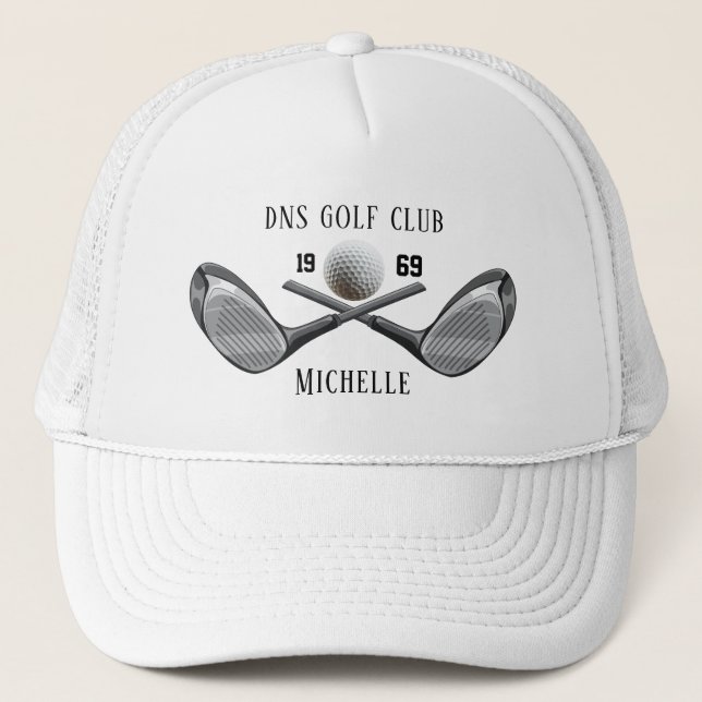 Boné Nome Personalizado de Taco de Golfe Clássico (Frente)