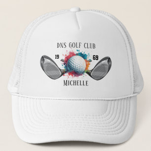 Boné Nome Personalizado de Taco de Golfe Clássico
