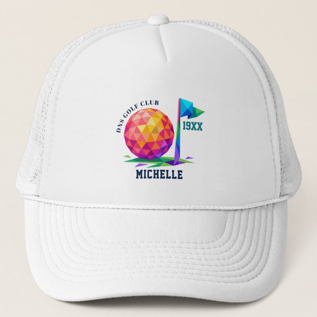 Boné Nome Personalizado de Taco de Golfe Clássico (Frente)