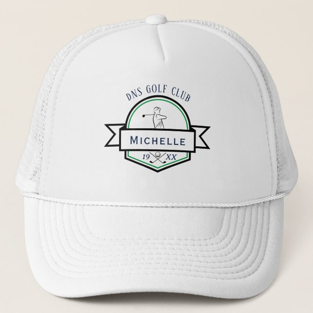 Boné Nome Personalizado de Taco de Golfe Clássico (Frente)