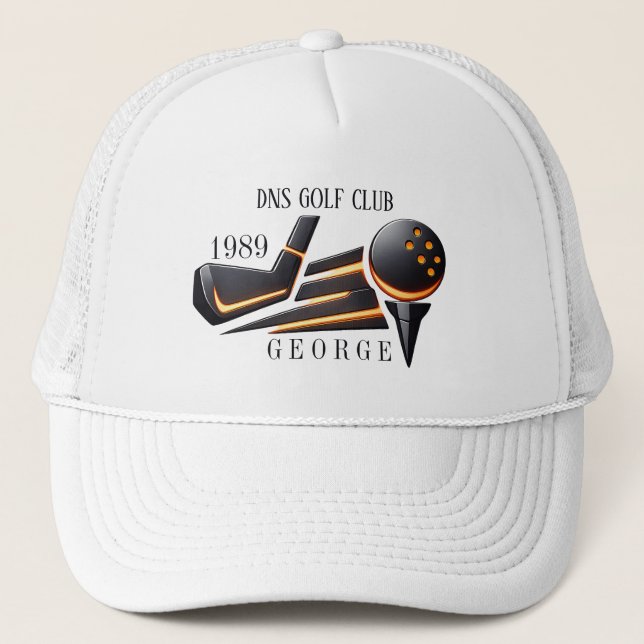 Boné Nome Personalizado de Taco de Golfe Clássico (Frente)