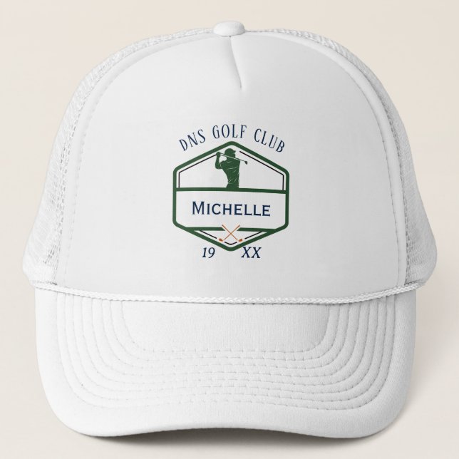 Boné Nome Personalizado de Taco de Golfe Clássico (Frente)