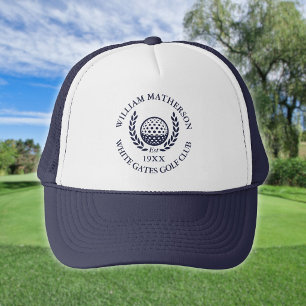 Boné Nome Personalizado do Clube de Golfe Azul Marinho