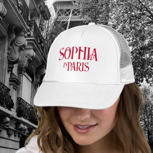 Boné Nome Personalizado em Paris Conjunto de Festa de D