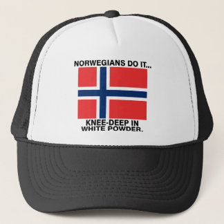 Boné Noruegueses Fazem... Até os Joelhos em Pó Branco