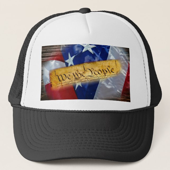 Boné Nós, A Bandeira Americana Da Pessoas (Frente)