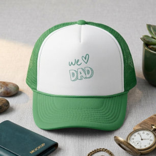 Boné Nós Amamos o Papai Design Verde e Branco