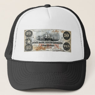 Boné Nota de 1860 Dólar da Carolina do Sul