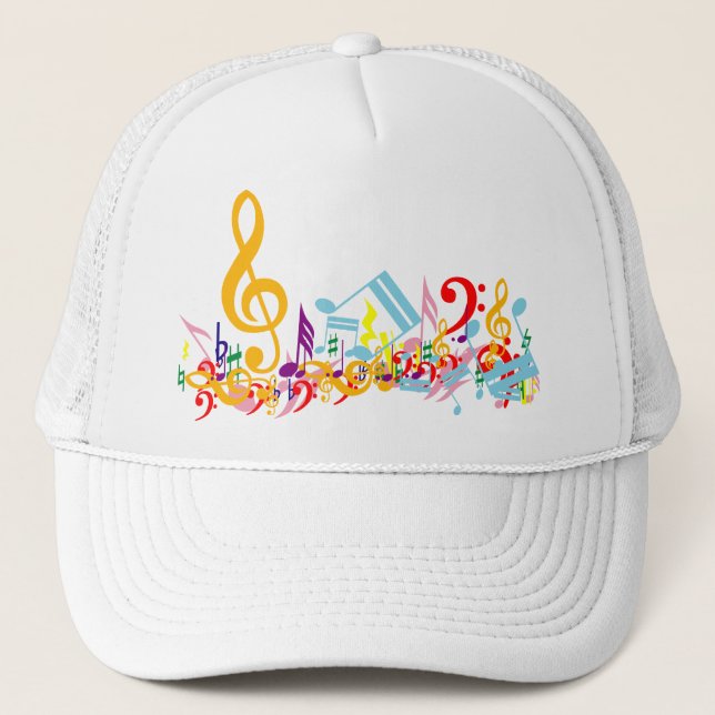 Boné Notas Musicais Coloridas (Frente)