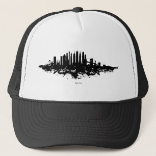 Boné Nova York Skyline Watercolor Black and White