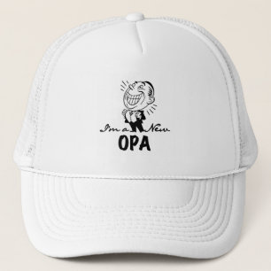 Boné Novas camisetas e presentes de avô sorridentes