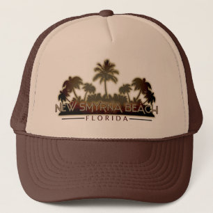 Boné Novo chapéu de palma da Flórida de Smyrna Beach