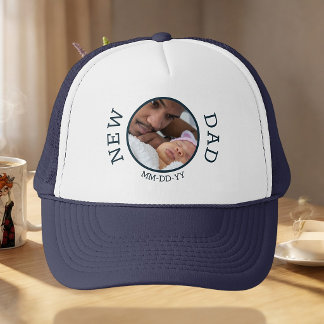 Boné Novo Pai Primeiro Pai Foto Personalizada