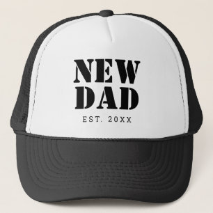 Boné novo papai Ano Estabelecido Branco Preto
